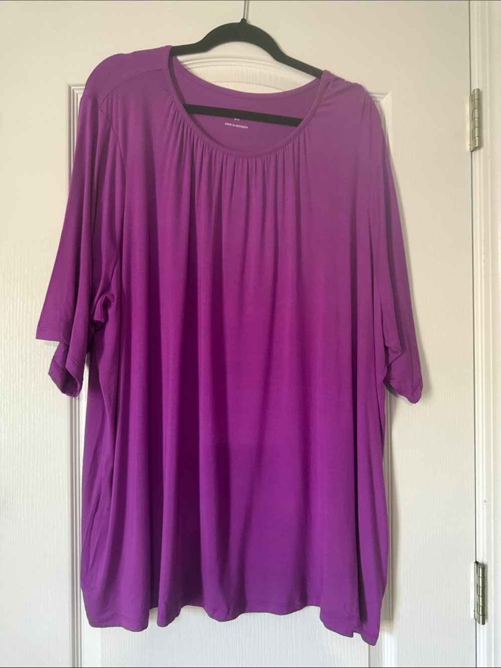 Girls With Curves Purple Women's Scoop Neck Tunic Top Size 4X